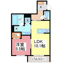 クオリスタ新横江の物件間取画像